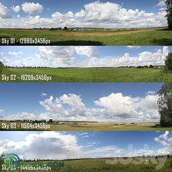 Sky with clouds 3D Models 