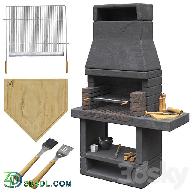Aran Barbecue Grill 1 Barbecue 3D Models