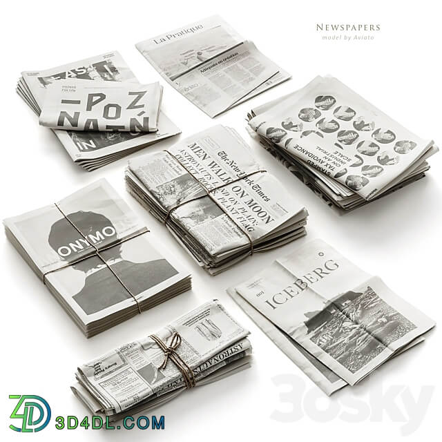 Newspapers 3D Models