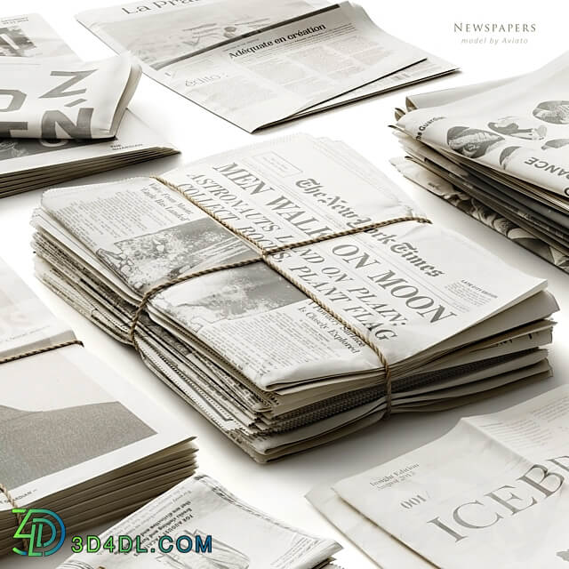 Newspapers 3D Models