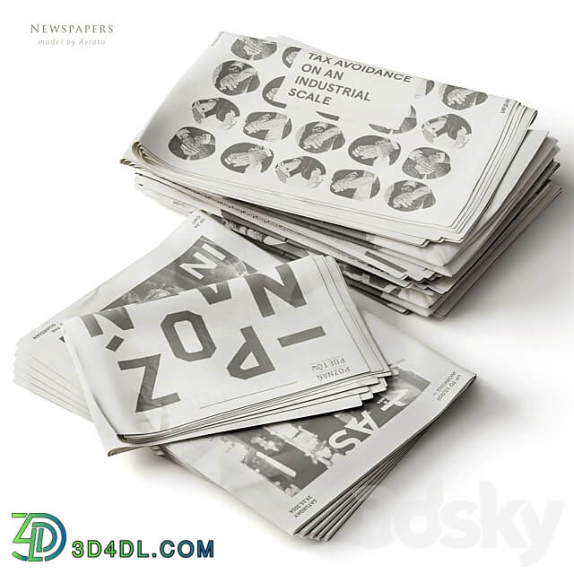 Newspapers 3D Models