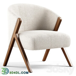 Zara Home The armchair upholstered in boucle fabric 3D Models 