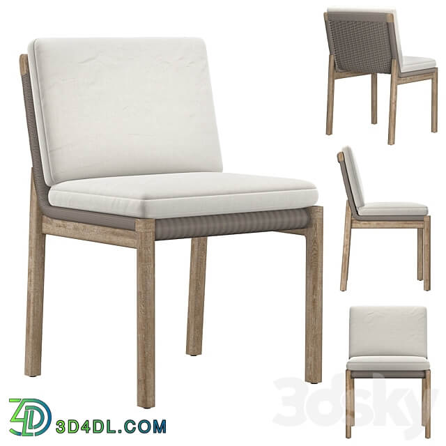 YAB DINING TABLE and MESA TEAK CHAIR Table Chair 3D Models