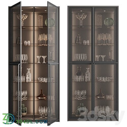 Сupboard with dishes My Design 36 Wardrobe Display cabinets 3D Models 