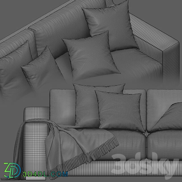 West Elm Dalton 2 Seats 3D Models