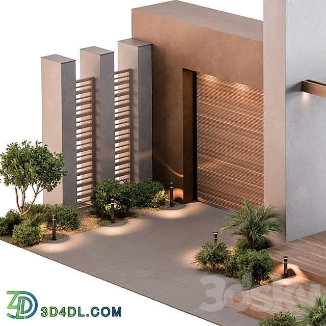 Outdoor Entrance and Fence 12 Other 3D Models