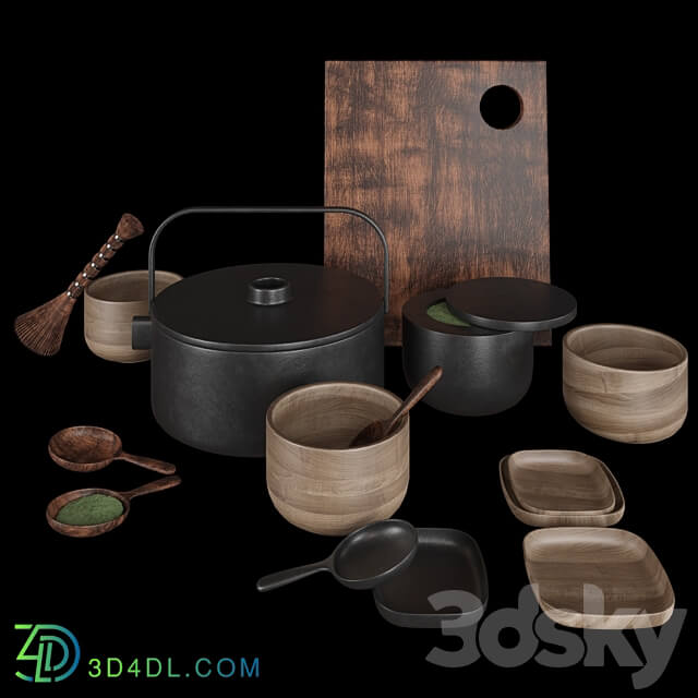 A tea set Decorative set 3D Models