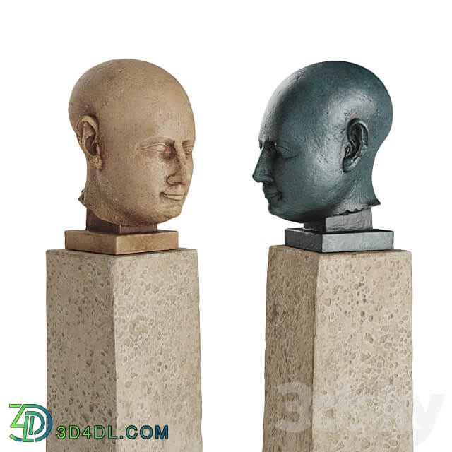 Ancient Egyptian head sculpture 3D Models