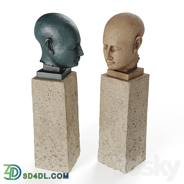 Ancient Egyptian head sculpture 3D Models