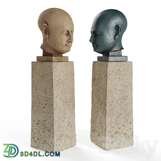 Ancient Egyptian head sculpture 3D Models