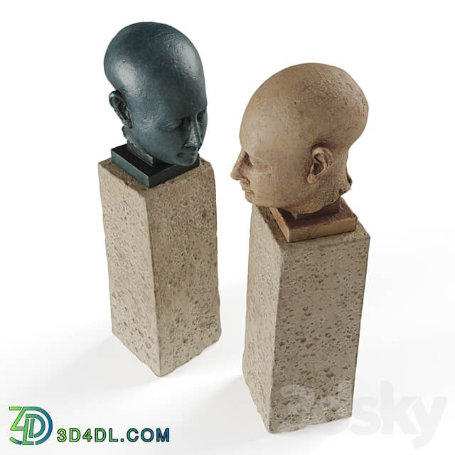 Ancient Egyptian head sculpture 3D Models