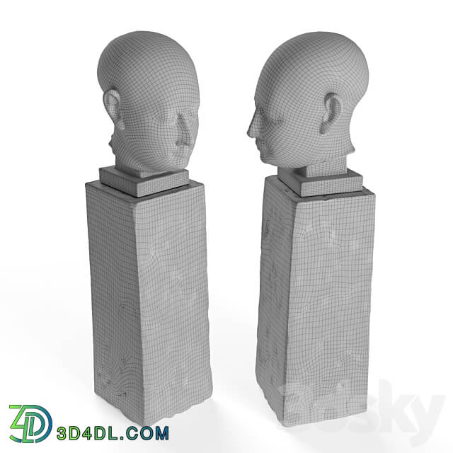 Ancient Egyptian head sculpture 3D Models