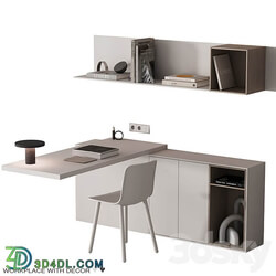 221 office furniture 07 workplace 03 minimal warm white 00 3D Models 