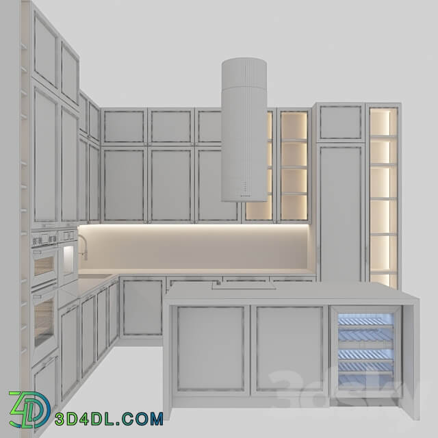 kitchen Neoclassic205 Kitchen 3D Models