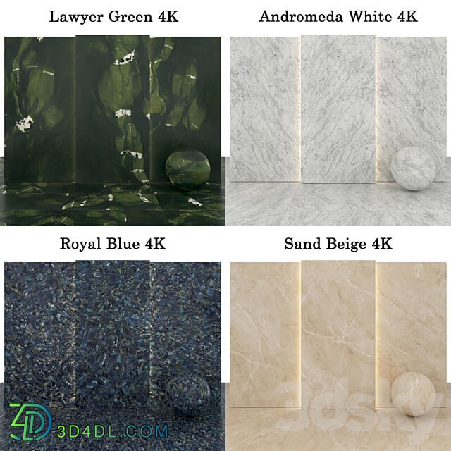 Collection Marble 78 3D Models