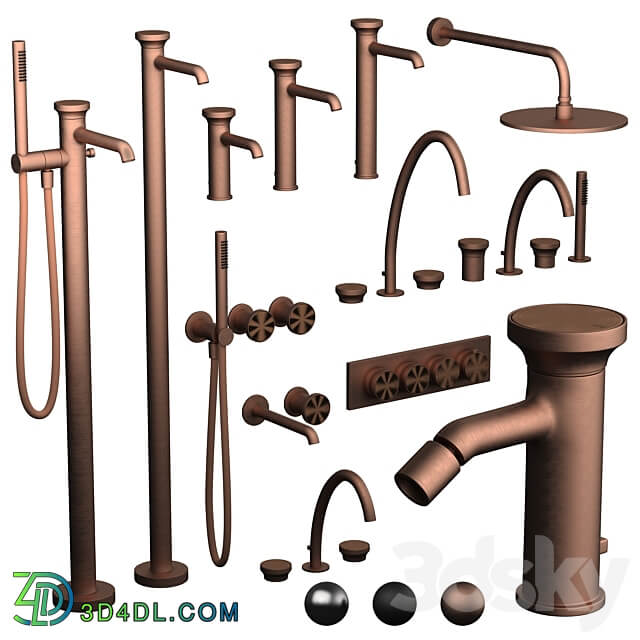 taps Gessi Origini faucet set 3D Models