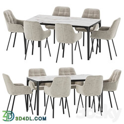 Dining set 25 Table Chair 3D Models 