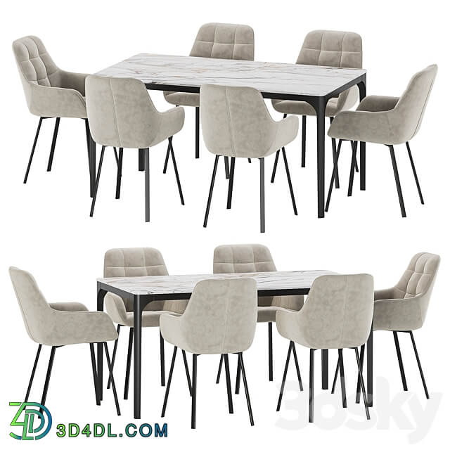 Dining set 25 Table Chair 3D Models