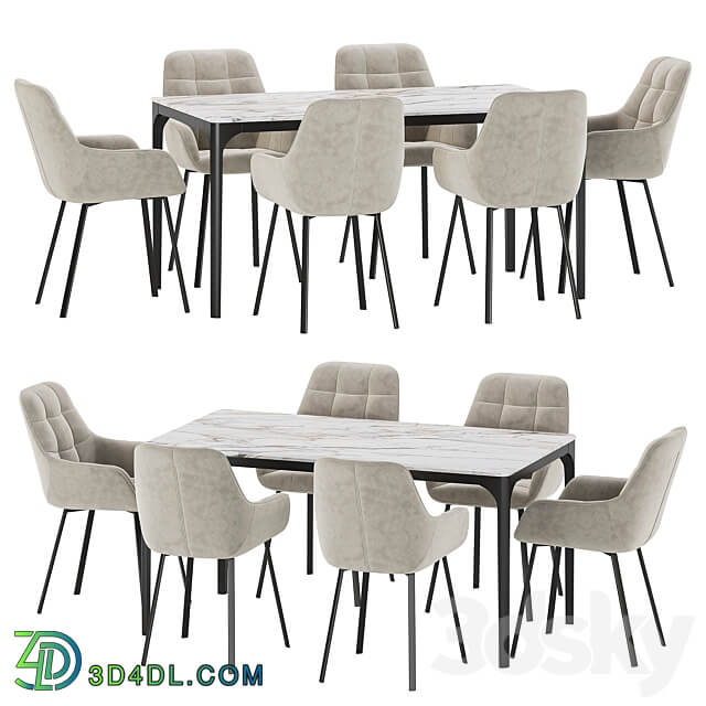 Dining set 25 Table Chair 3D Models