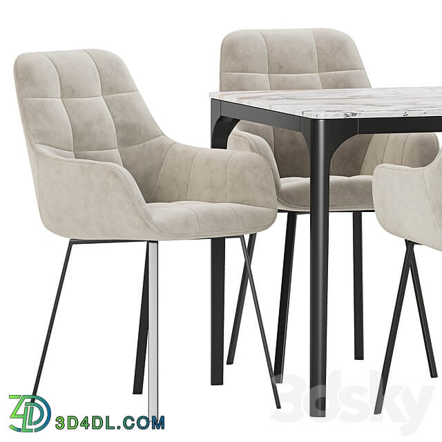 Dining set 25 Table Chair 3D Models