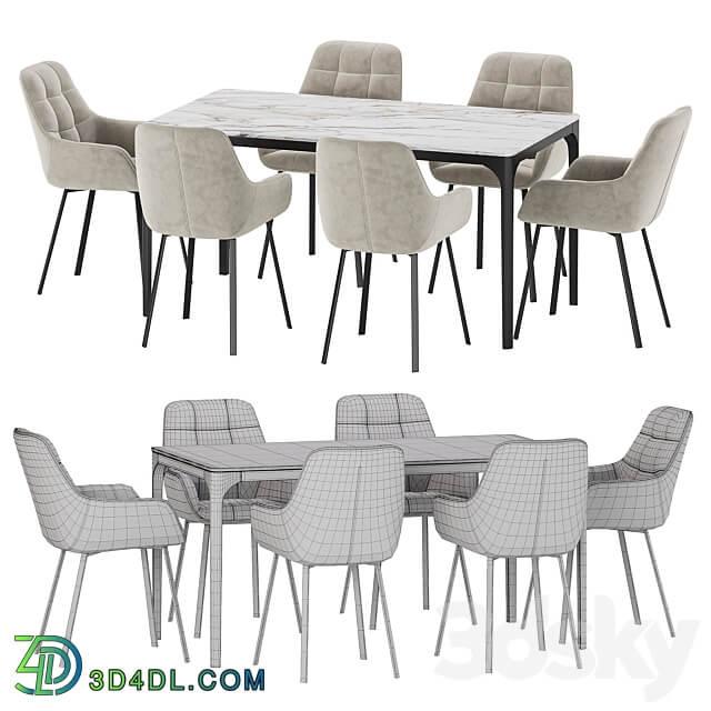 Dining set 25 Table Chair 3D Models