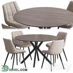 Ralf table Adah chair Table Chair 3D Models 