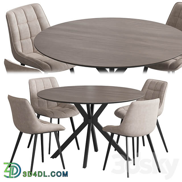 Ralf table Adah chair Table Chair 3D Models