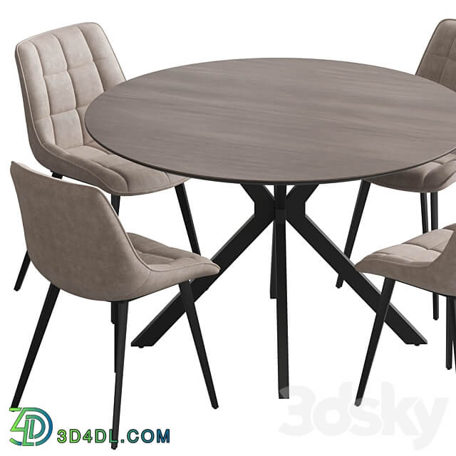 Ralf table Adah chair Table Chair 3D Models