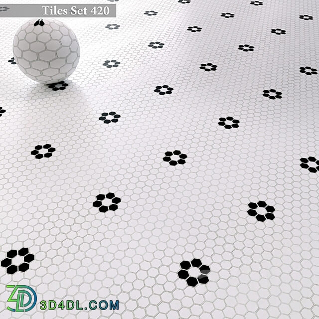 Tiles set 420 3D Models