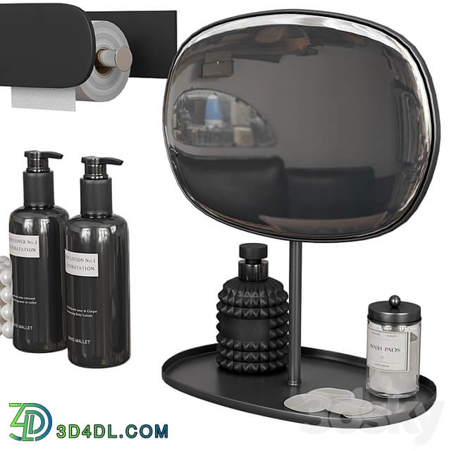 Bathroom decorative set Nova One black