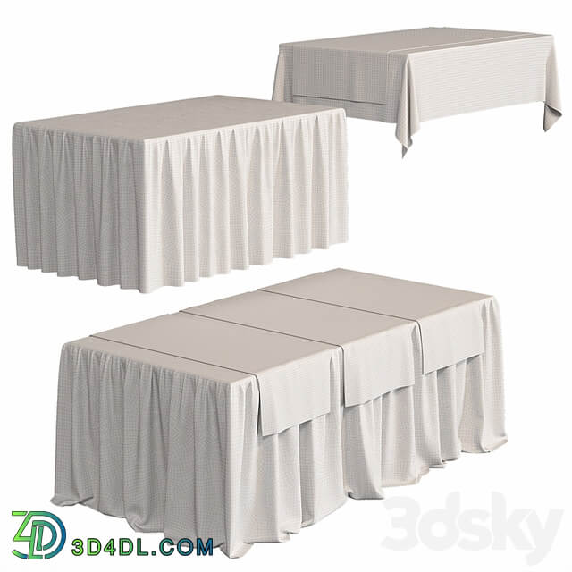 Tablecloth on a rectangular table