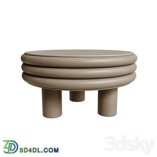 Giobagnara Scala beige low round coffee table