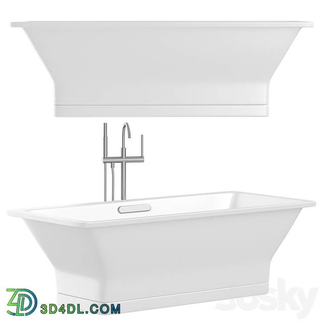 Kohler 67" x 31.5" Freestanding Soaking Tub with Center Drain from the Reve