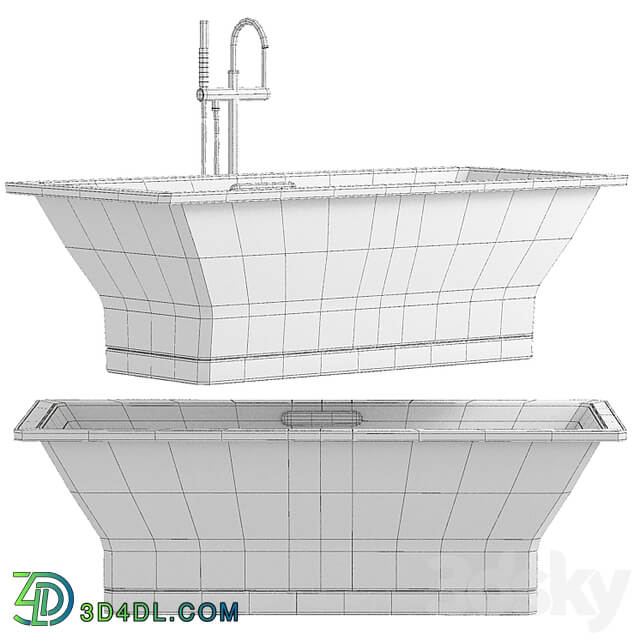 Kohler 67" x 31.5" Freestanding Soaking Tub with Center Drain from the Reve