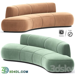 Morada Bubble Curved Fabric Sofa 