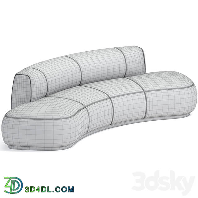 Morada Bubble Curved Fabric Sofa