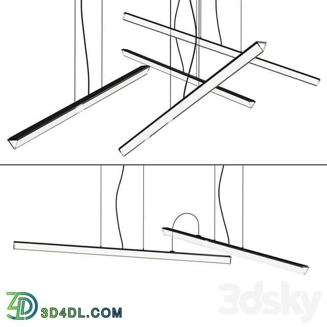 Suspension lamp Halo Lineal