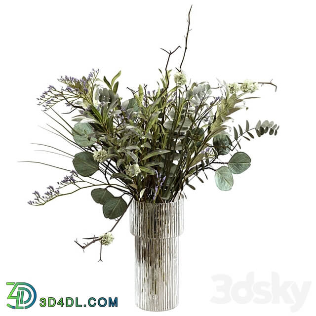 Bouquet of greenery, branches, eucalyptus and olive