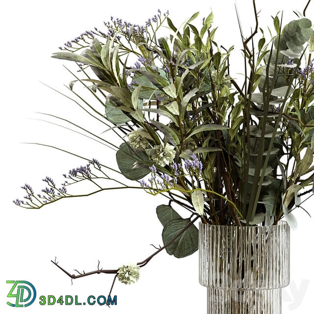 Bouquet of greenery, branches, eucalyptus and olive