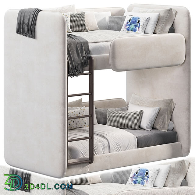 Double soft kids bed