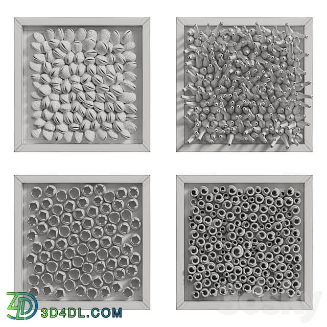 Coral Reef Wall Decoration in frames 2