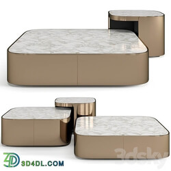 Luxence Luxury Living Parsons coffee tables set 