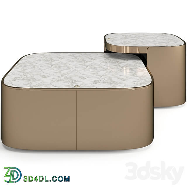 Luxence Luxury Living Parsons coffee tables set