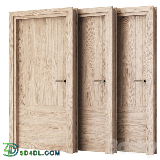 Wooden Door Set V13 / Interior and Exterior door set