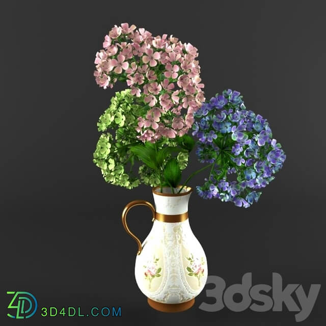 Hydrangea artificial 3D Models