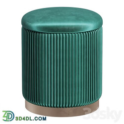 Pouffe with drawer Beatrice Glossy Velor in 4 colors 