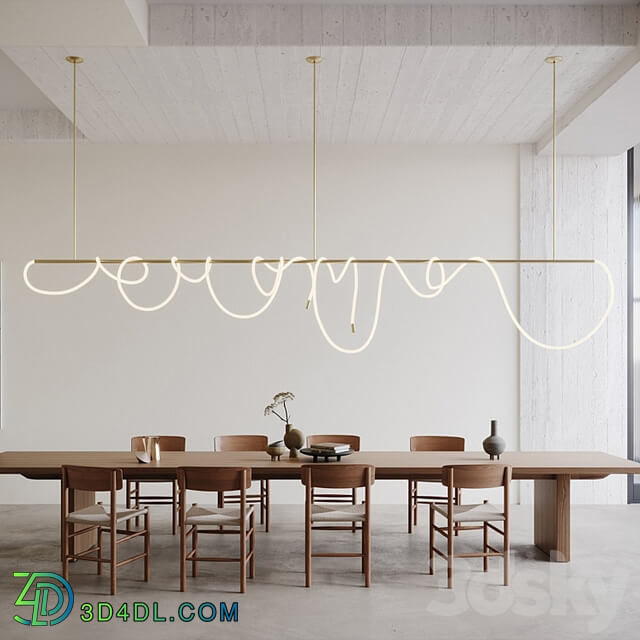 3Luke Lamp long Pendant light (Tracer Bar 2 10 &14ft) | 3lights || 5mat |