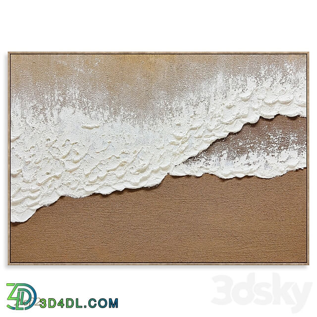 Large Panoramic Relief Plaster Wall Art C 837