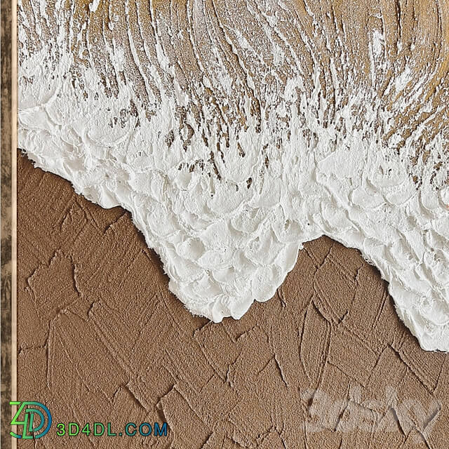 Large Panoramic Relief Plaster Wall Art C 837