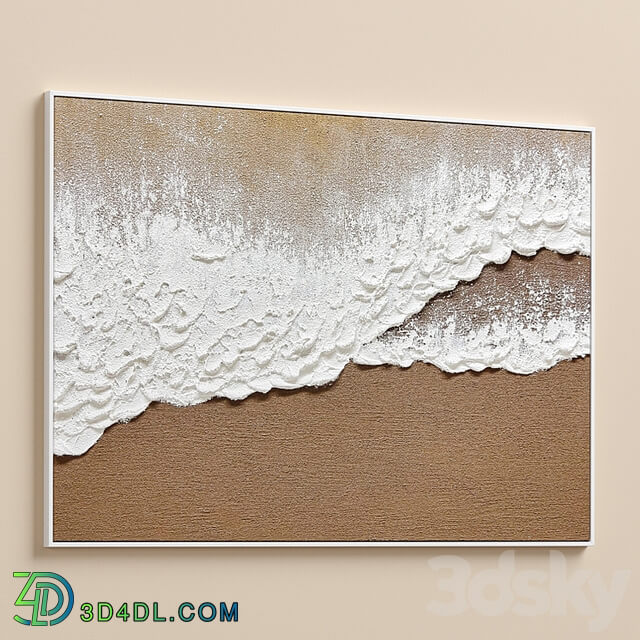 Large Panoramic Relief Plaster Wall Art C 837